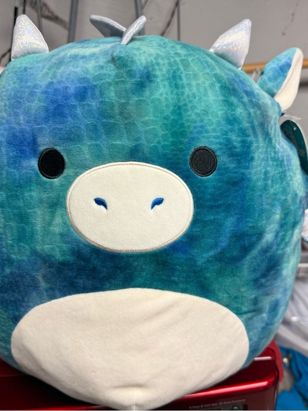 Squishmallows Blue and Teal Dragon Plush - Dominic (12”)